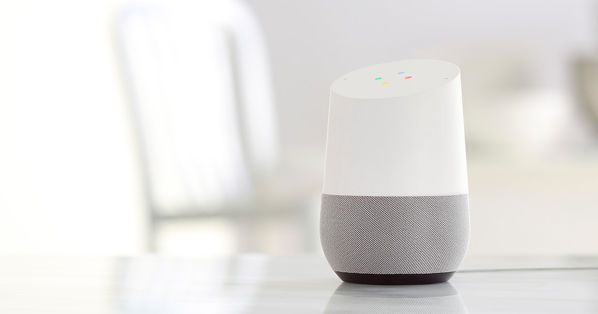 Kuvatõmmis 6: Google Home - täielikult hääljuhtimisega seade, mis oskab lugeda ette audioraamatuid, liiklusinfot, kalendrimärkmeid, näidata televiisorist Netflixi seriaale, mängida muusikat, avada reisigalerii jne. 