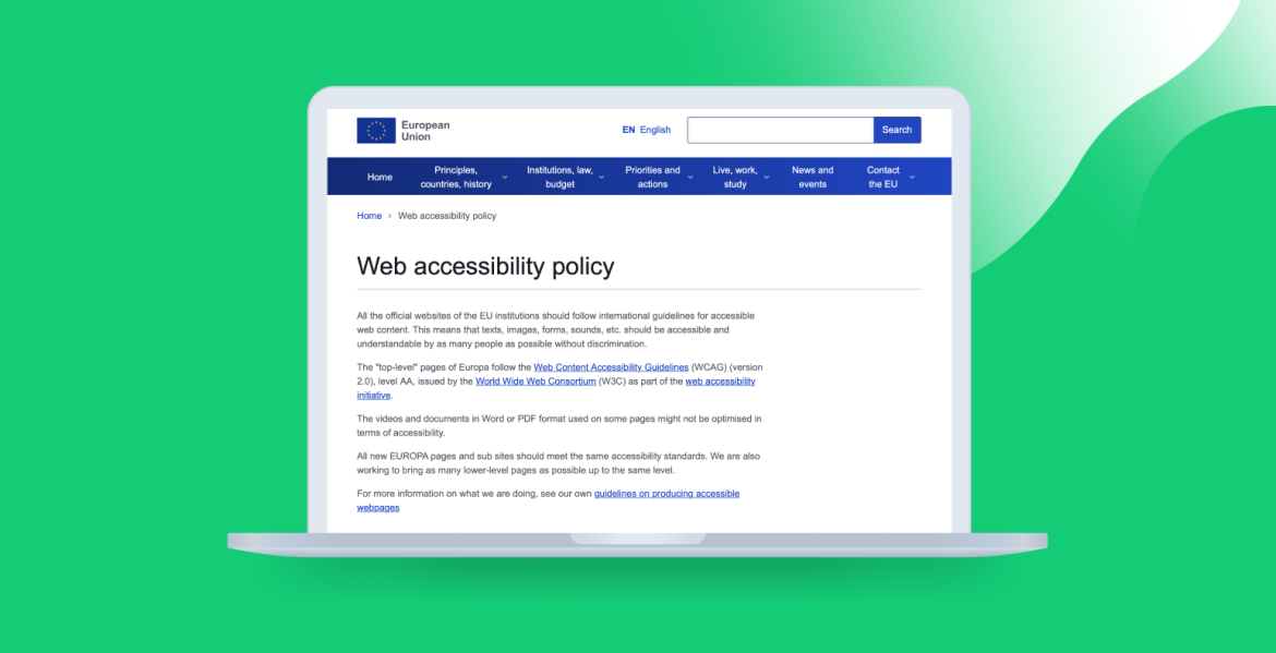 Web content accessibility guidelines