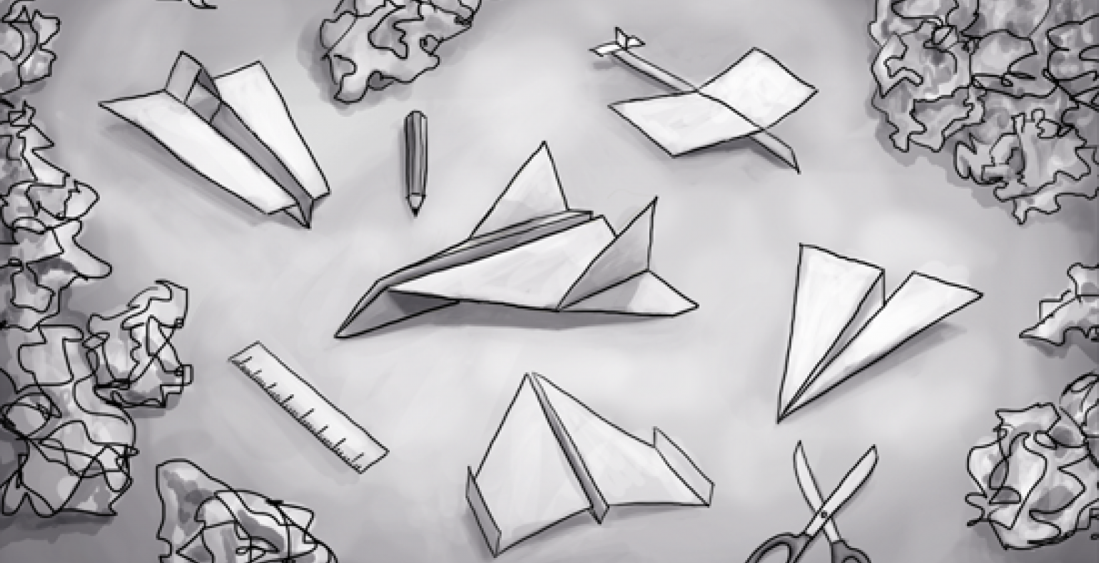 illustration of paper planes