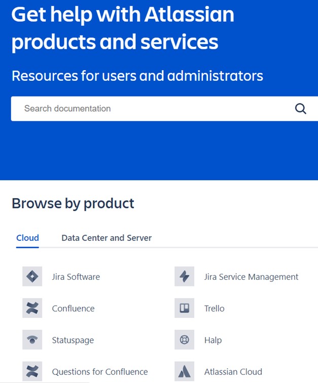 Vaade Atlassiani teadmusbaasist kliendiportaalil 