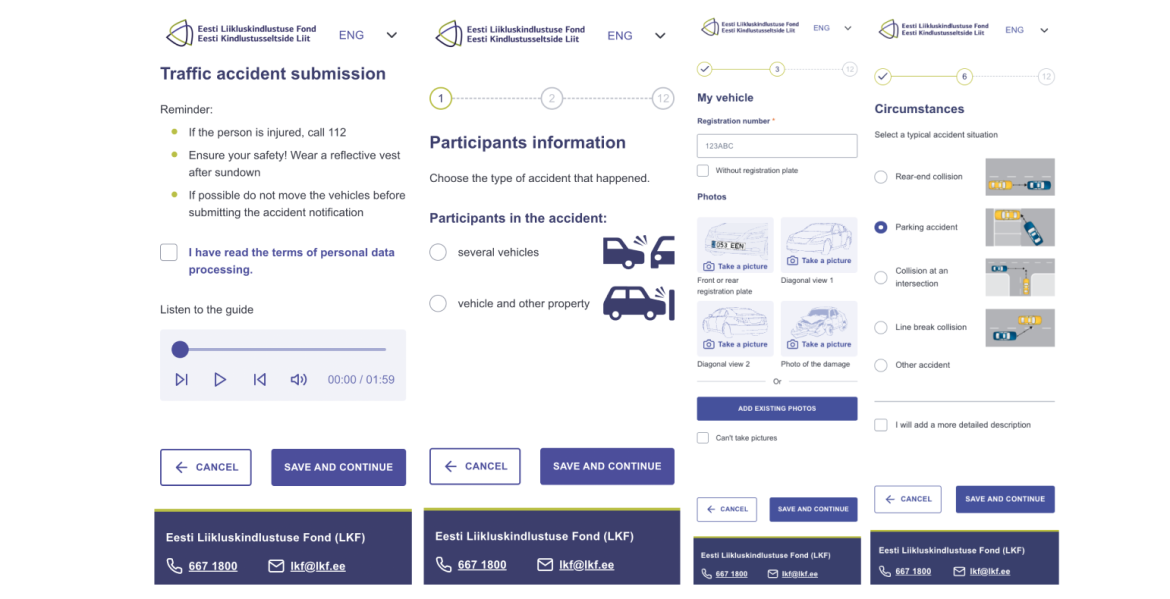 the process of reporting a traffic accident