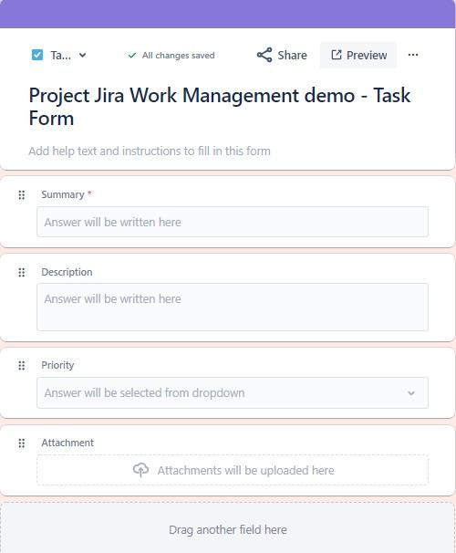 JWM form creating view