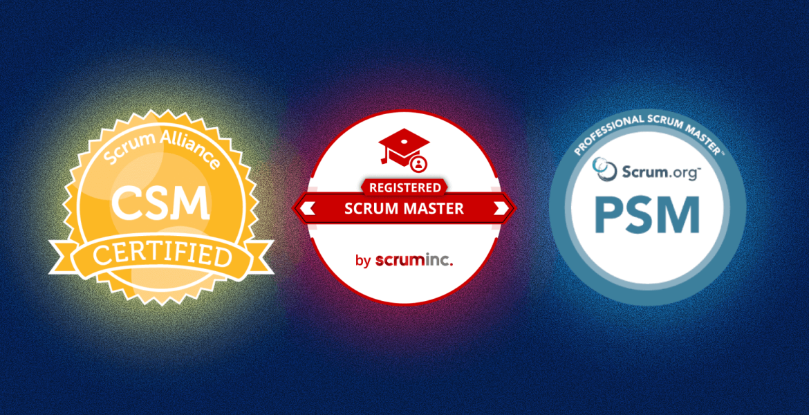 logos of various Scrum certificates