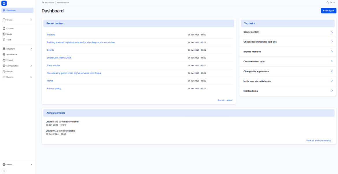 Drupal dashboards