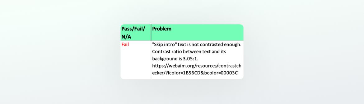 A more detailed description of the deficiency, explaining why the website or mobile application does not meet the requirement.