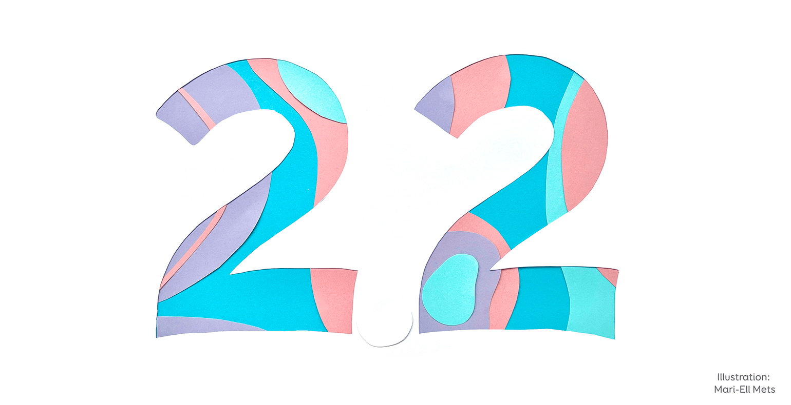 colorful number 22