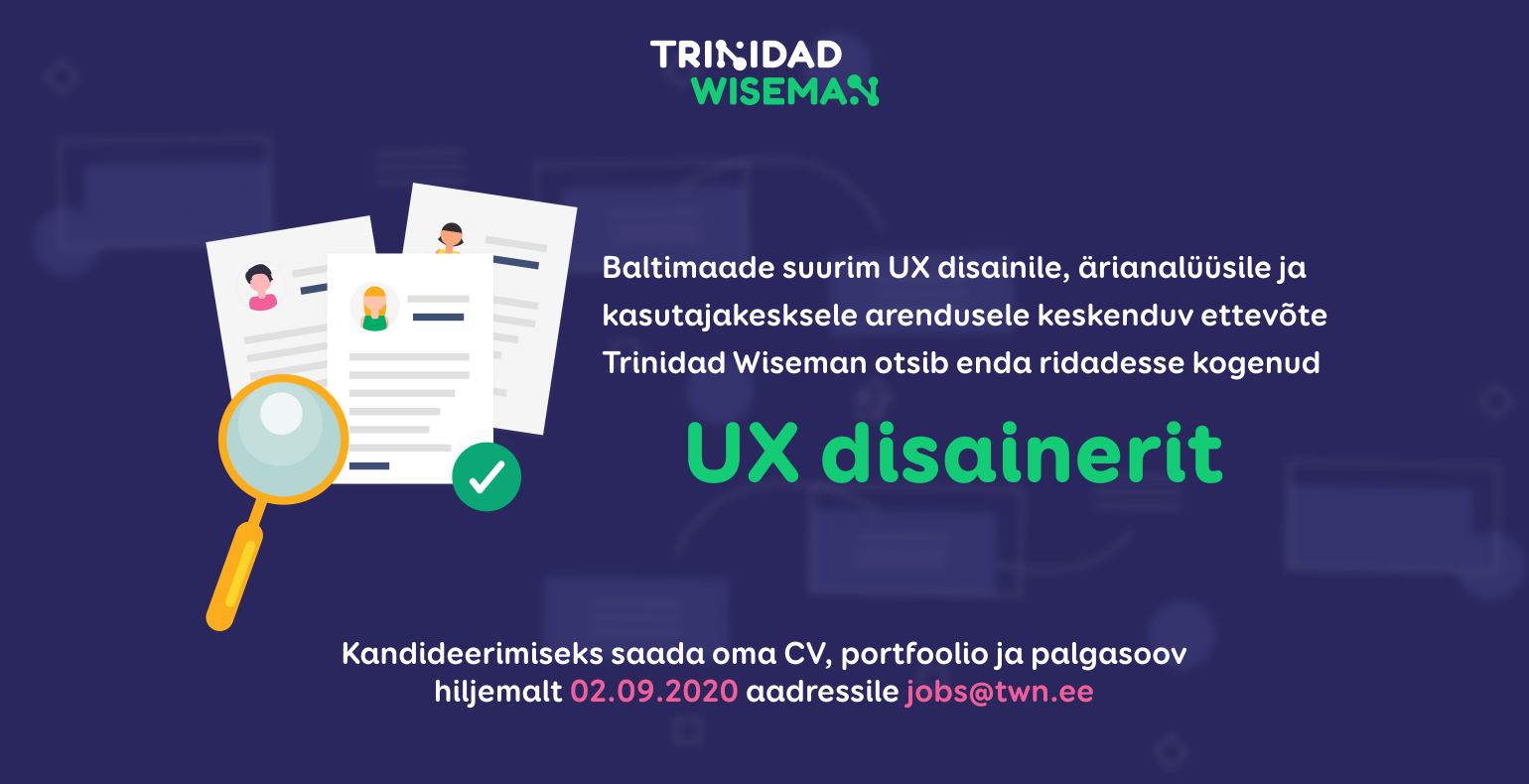 UX Disainer töökuulutus