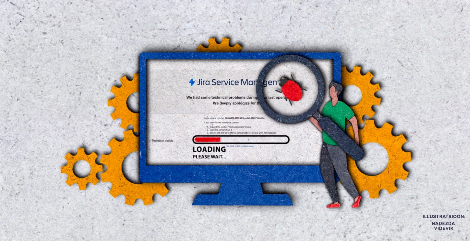 Illustration of a system bug that has an impact on Jira Service Management functionalities.