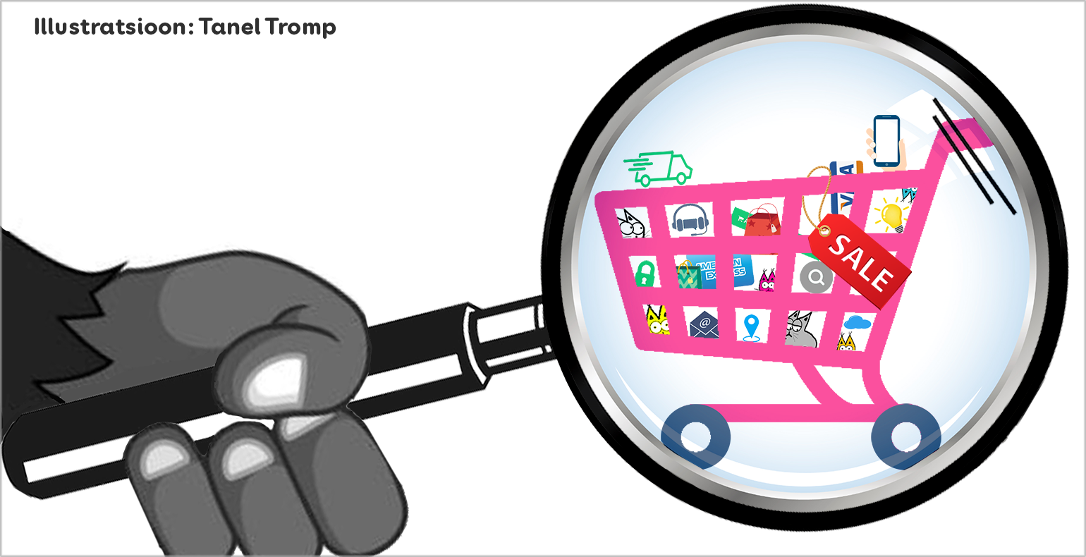 e-commerce  and magnifying glass