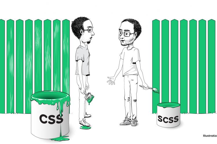 CSS vs SCSS- rohkem CSSi vähema koodiga; pildi autor Darja Prants