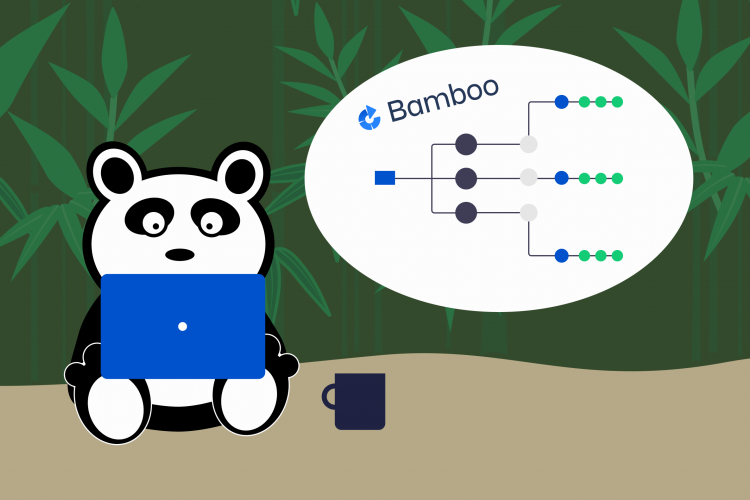 Panda bear visualizing Bamboo's pipeline hierarchy