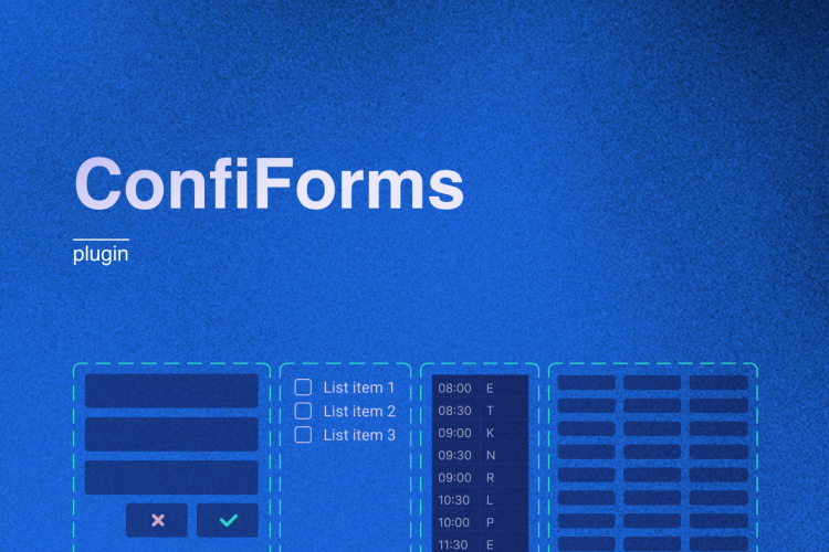 Blue illustration of ConfiForms