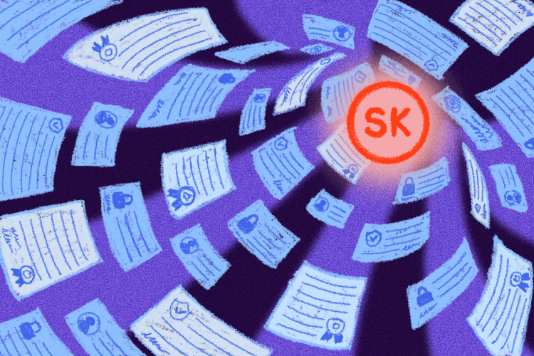 certificates and SK logo