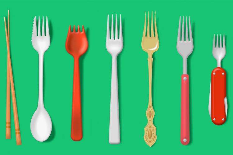 The picture about different kind of forks - Illustrated by Mari-Ell Mets