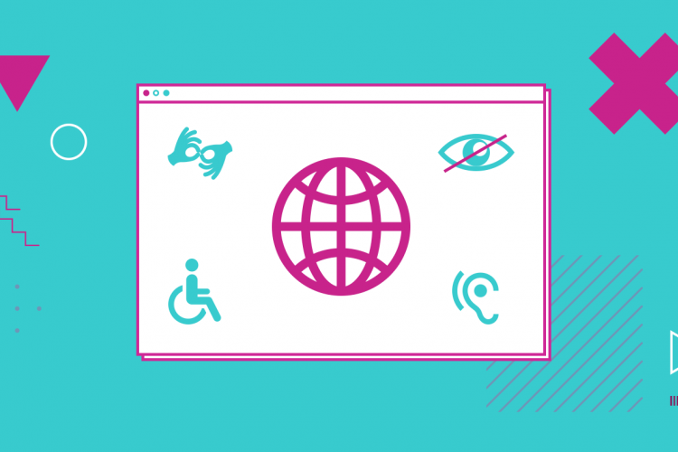  icons: wheelchair, hourglass, accessibility