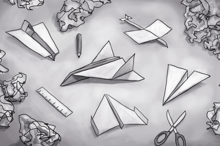 illustration of paper planes